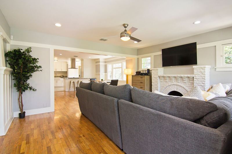 Living room fireplace